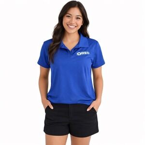 Oreo CornerStone Polo Shirt Women's Size Medium Crew Branding Advertising Staff